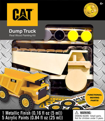 CAT Dump Truck Wood Painting Kit
