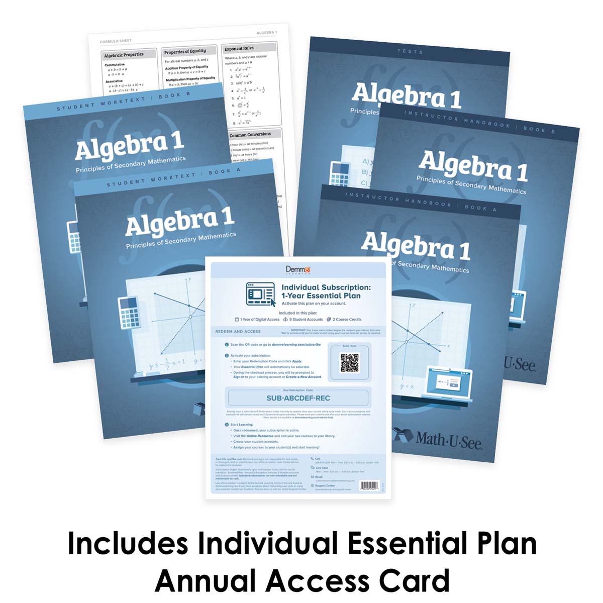 Math-U-See Algebra 1: Principles of Secondary Mathematics Set with Print Instructor Handbooks