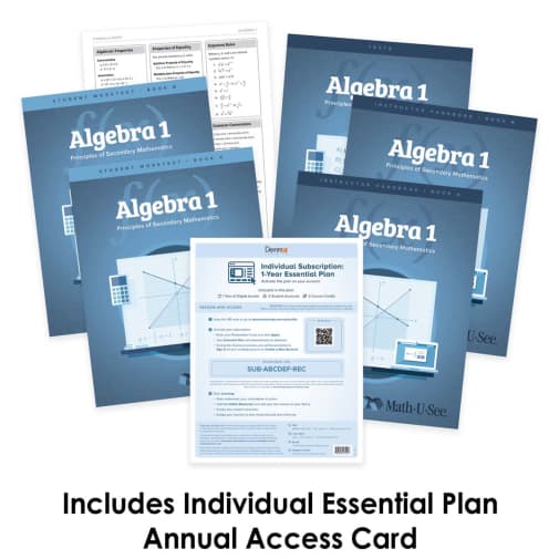 Math-U-See Algebra 1: Principles of Secondary Mathematics Set with Print Instructor Handbooks