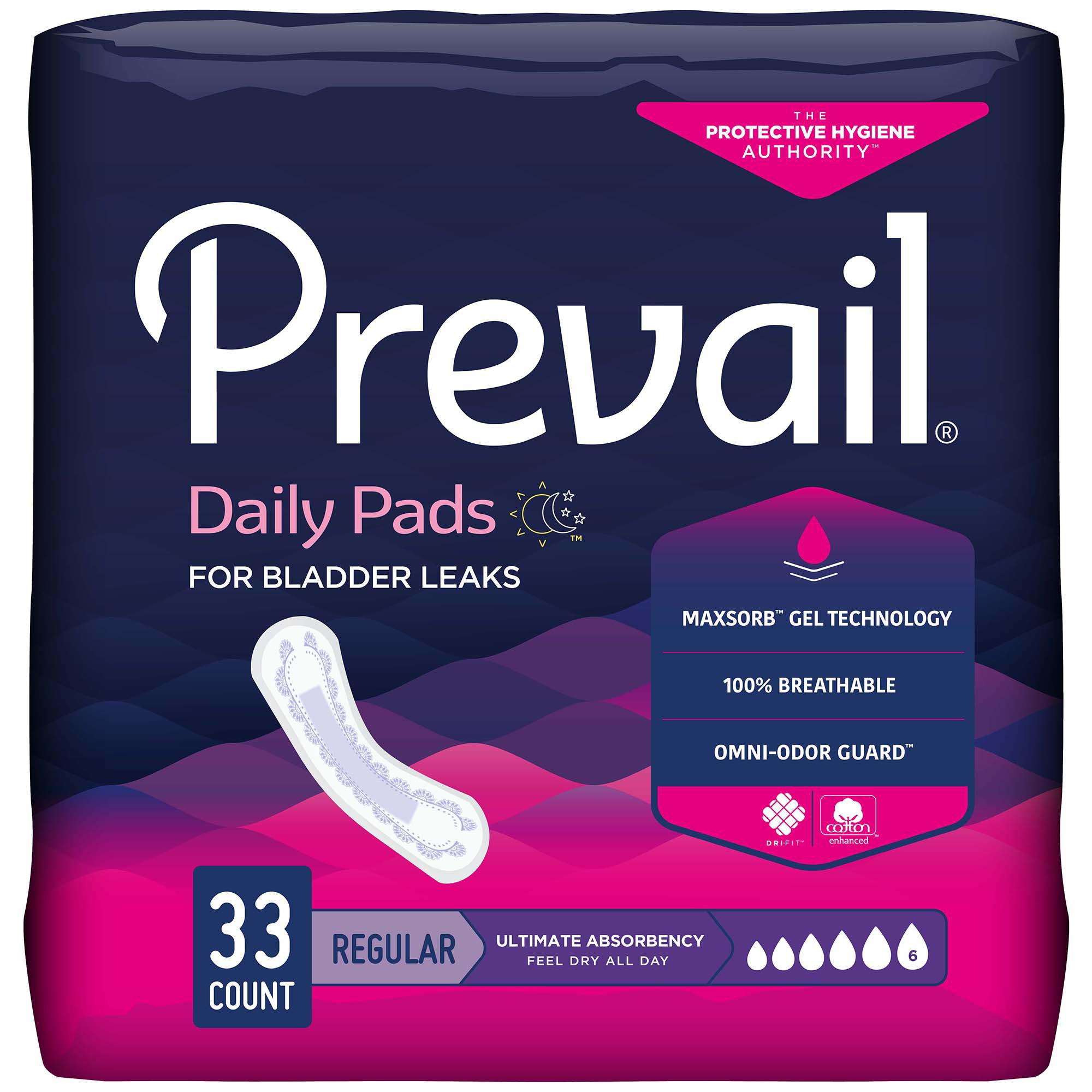 Prevail Daily Pads Ultimate Bladder Control Pad, 16-Inch Length MK 810357