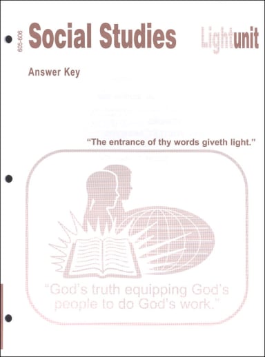 Social Stds 605-606 LightUnit A/K old ed 7grd