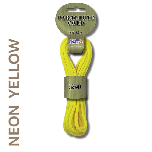 Neon Yellow 550 Paracord Cord (16 feet)