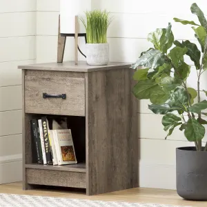 1-Drawer Nightstand with Open Storage Space