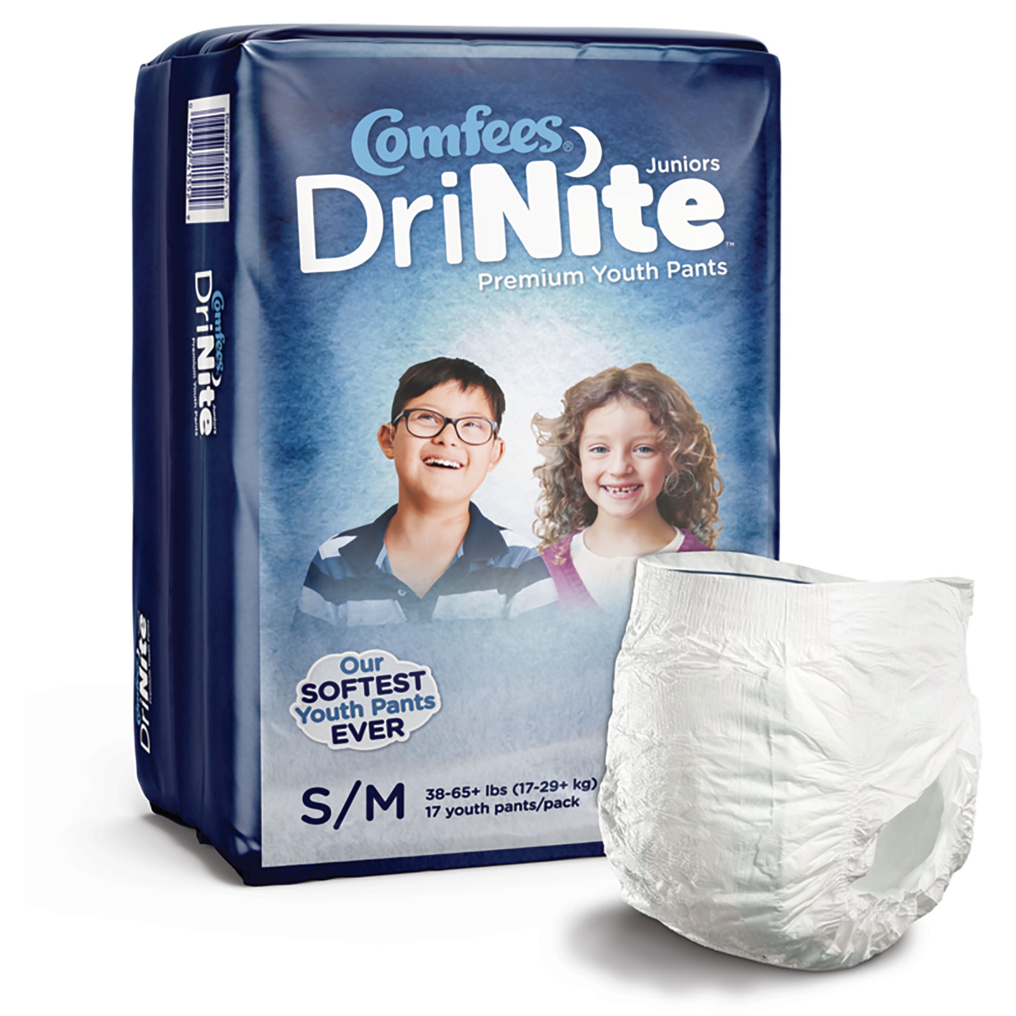 Comfees DriNite Juniors Absorbent Underwear, Small / Medium MK 1150965