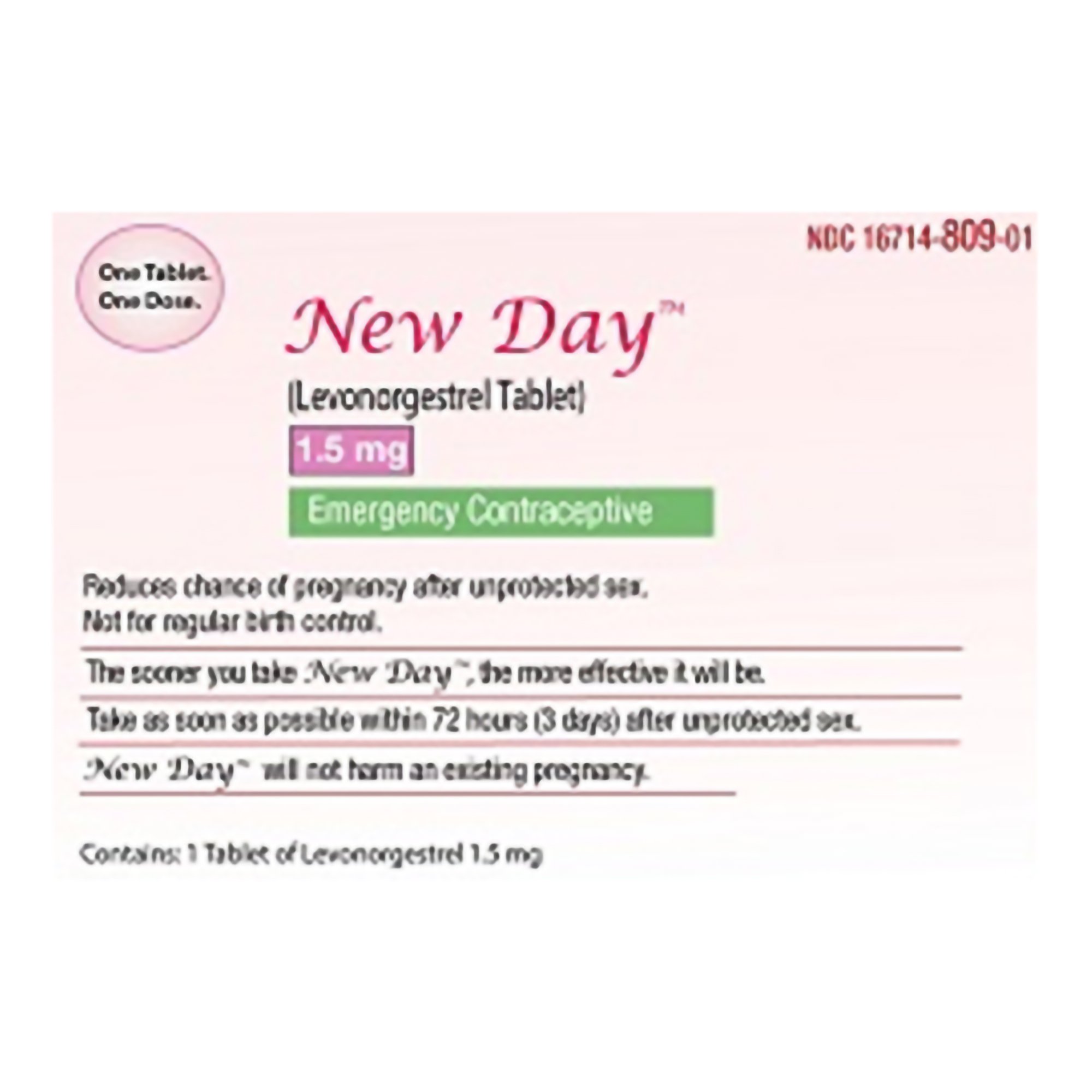 New Day Levonorgestrel Birth Control Pill MK 1114675
