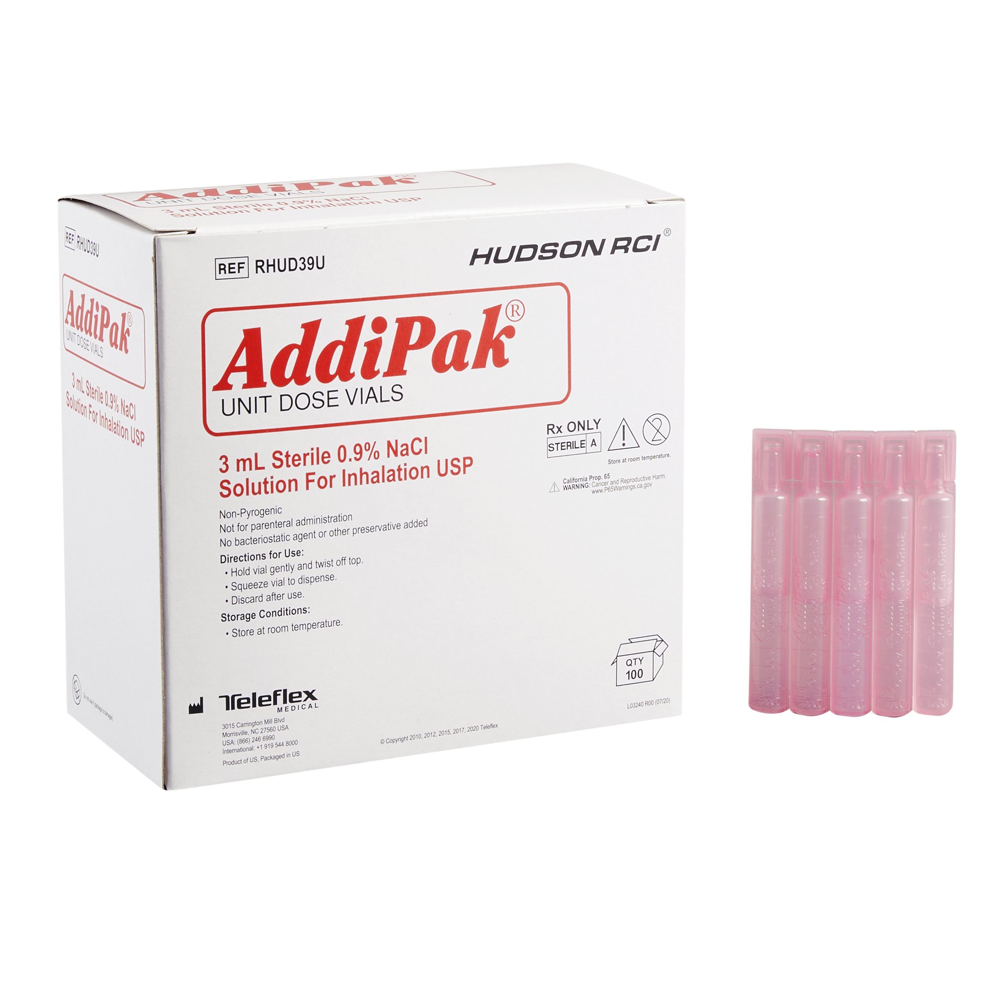 AddiPak 0.9% NaCl Unit Dose Vials for Nebulizers MK 1190308