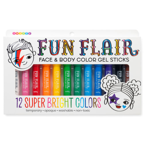 Fun Flair Face & Body Color Gel Sticks (set of 12)