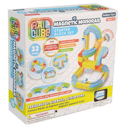 Rail Cube Magnetic Monorail: Starter Block Set