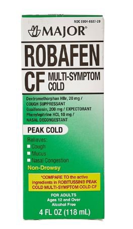 Robafen CF Multisymptom Cough Suppressant & Nasal Decongestant, 4-ounce Bottle MK 1104207