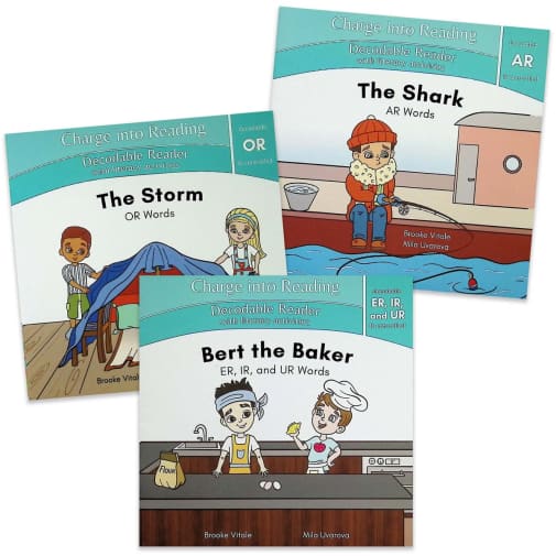 Charge Into Reading Stage 6: R-Controlled Vowels Decodable Reader Set (3 books)