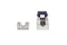 Cat6A RJ45 110 Type Keystone Jack, Purple