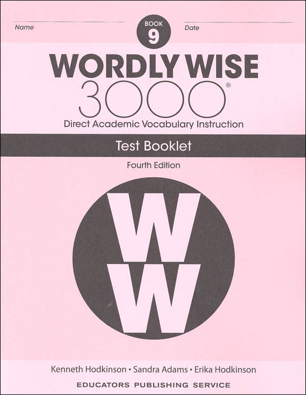 Wordly Wise 3000 Book 9 Test Book, 4th Edition