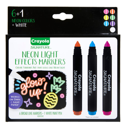 Crayola Signature Neon Light Effects Markers (6 count)