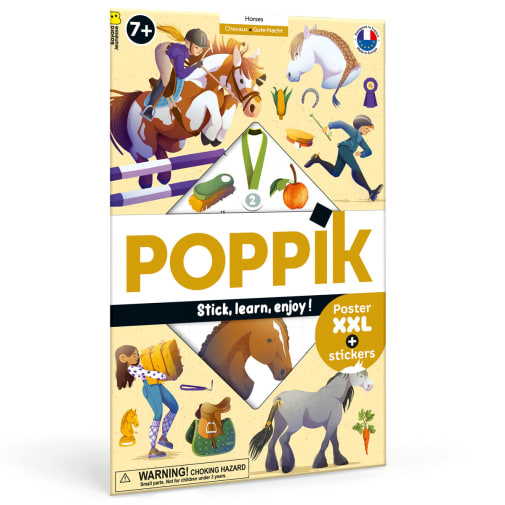 Poppik Discovery Poster + Stickers - Horses