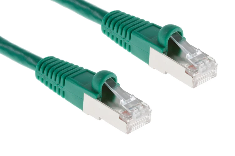 25ft Green Shielded CAT6 Ethernet Patch Cable, Snagless Boot