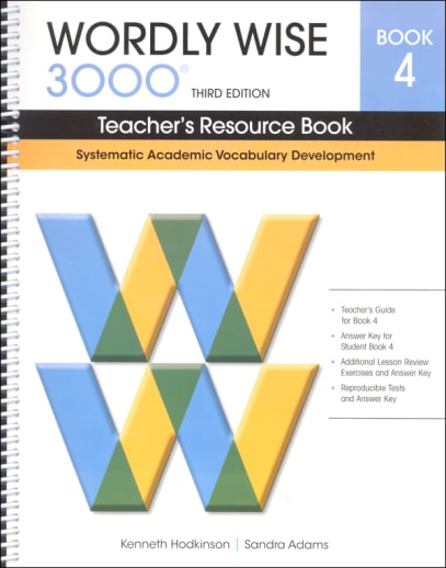 Wordly Wise 3000 3rd Edition Teacher's Resource Book 4