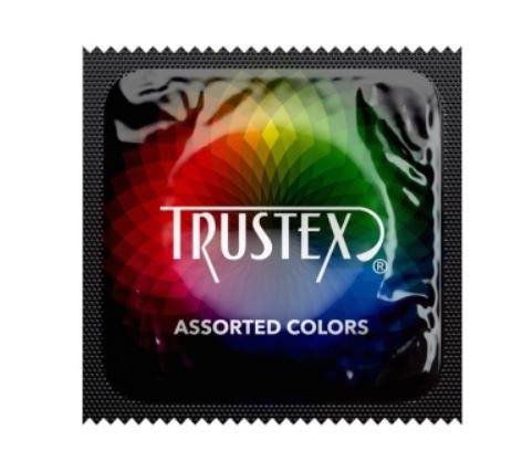 Trustex Lubricated Latex Condoms, Assorted Colors MK 1083616