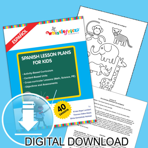 Whistlefritz Spanish Lesson Plans for Kids (digital download)