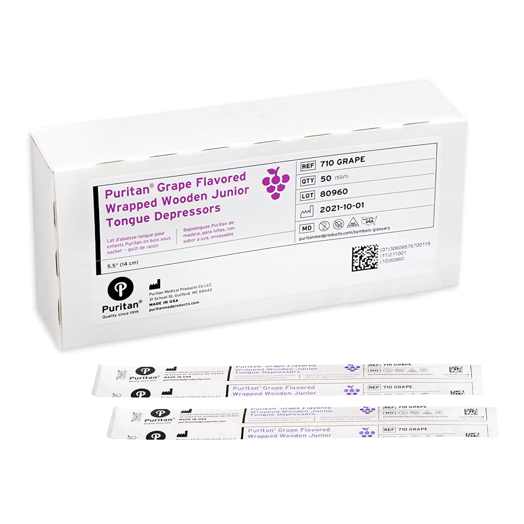 Puritan Grape Flavor Tongue Depressor MK 184737