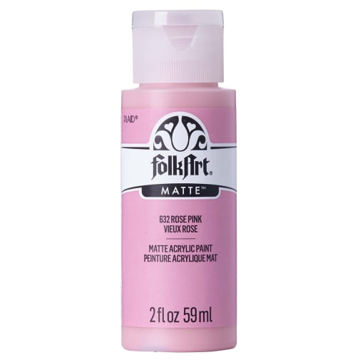 Folkart Color Acrylic Paint Rose Pink - 2 oz
