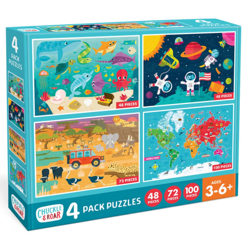 Jigsaw Puzzle 4-pack; 2/48pcs, 1/72pcs, 1/100 pcs