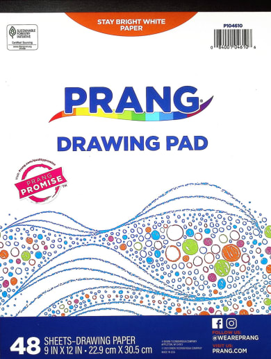 Drawing Paper Pad - 9" x 12" (48 Sheets White)