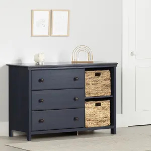 3-Drawer Dresser with Storage Baskets