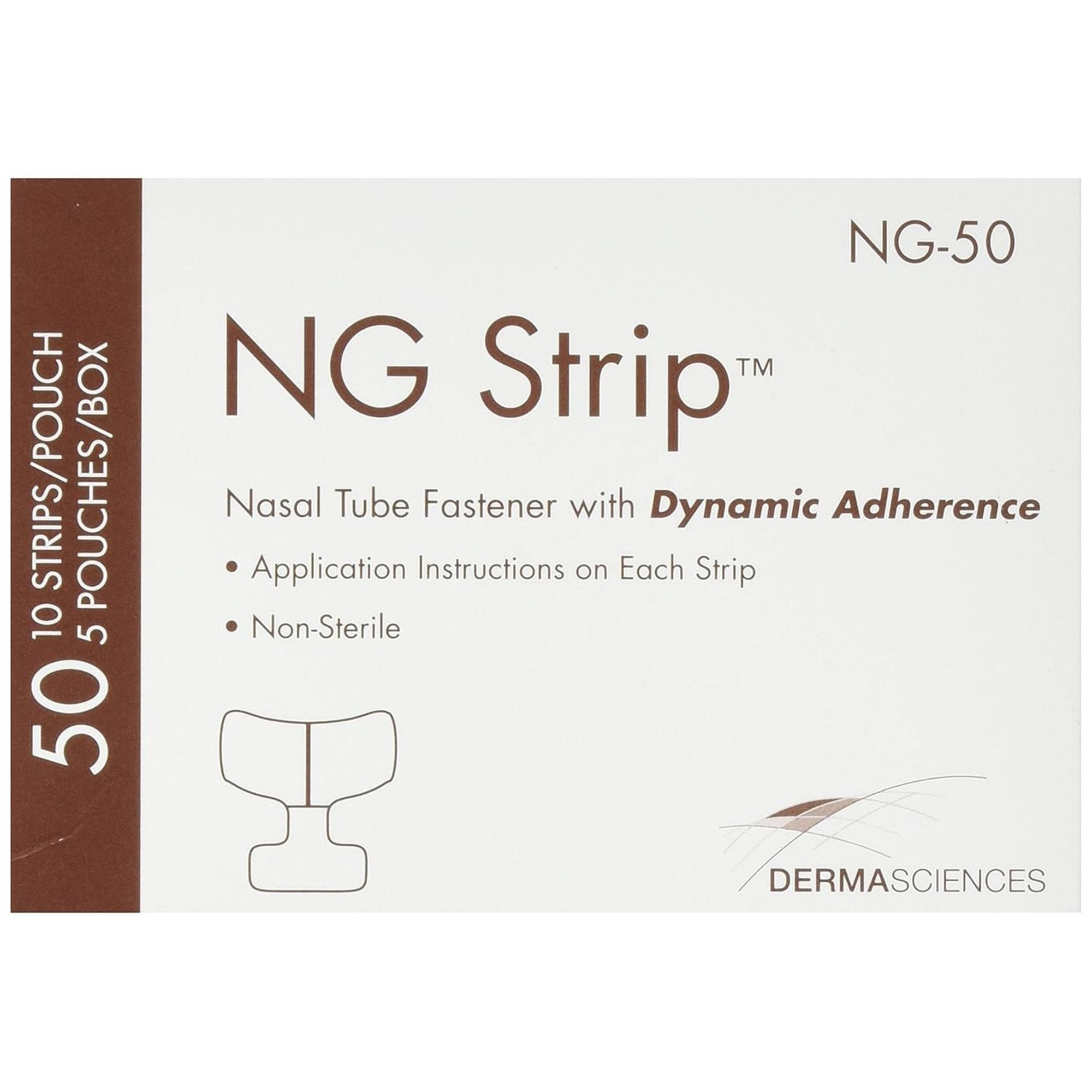 Derma Sciences NG Strip Nasal Tube Fastener for use with Nasogastric Tubes MK 747275