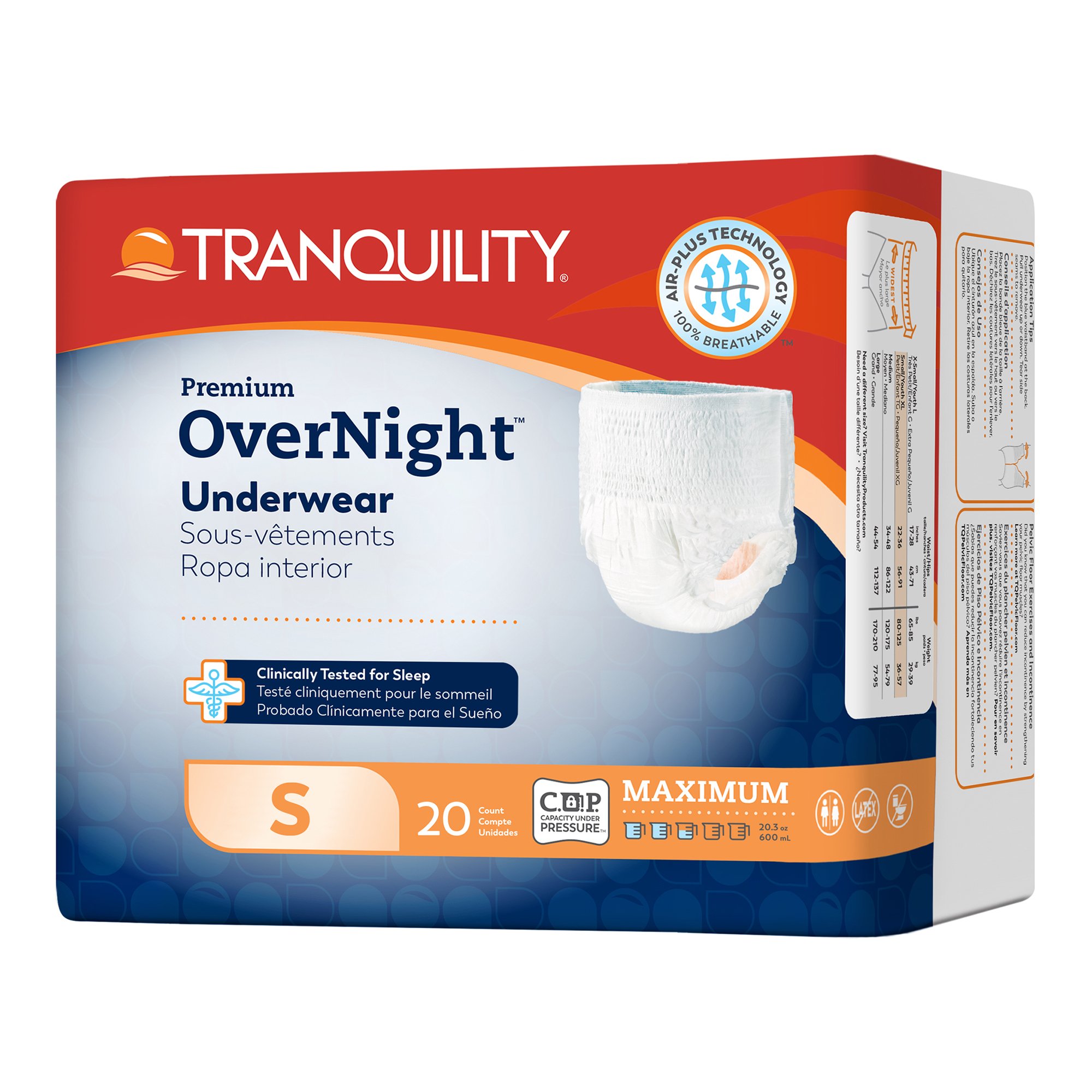 Tranquility Premium OverNight Disposable Absorbent Underwear, Small MK 665228