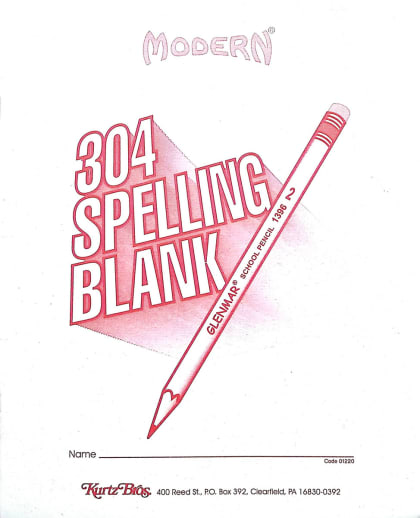 Modern Spelling Blank Writing Paper 8" x 6.5" - 48 pages