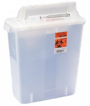 SharpStar In-Room Multi-purpose Sharps Container, 3 Gallon, 16 x 13 x 6 Inch MK 277085