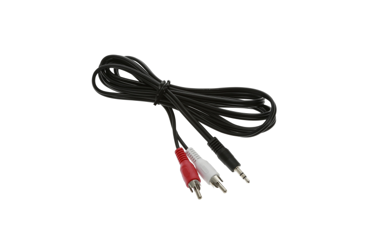 Audio Cable 3.5mm Male to (2)RCA Male Y-Cable, 6ft