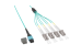 MTP® Female to 4x LC Duplex OM4 Multimode 8-Fiber Breakout Cable, Type B, OFNP, 7m
