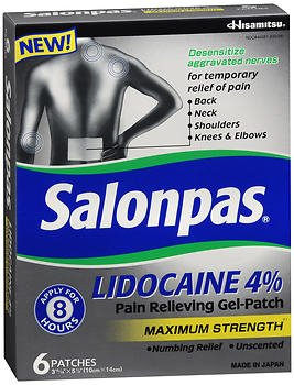 Salonpas Lidocaine Topical Pain Relief Patch MK 1052670