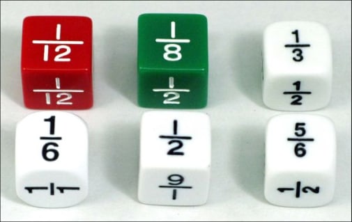 Fraction Dice (Molded 5/8 )