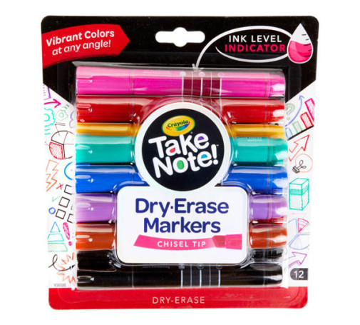 Expo Low Odor Dry Erase Markers, Chisel Tip, Assorted Colors, 12 Count