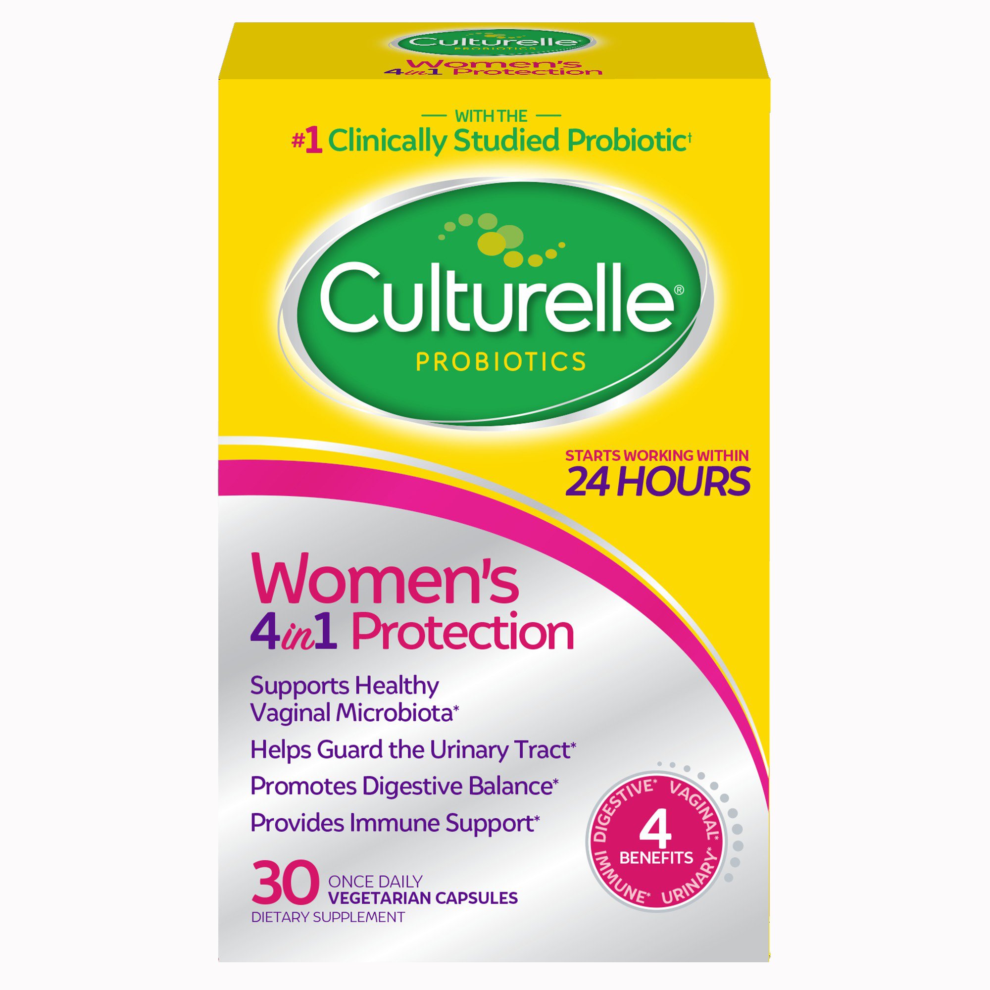 Culturelle Women's Four-in-One Protection Probiotic Vegetarian Capsules MK 1268958