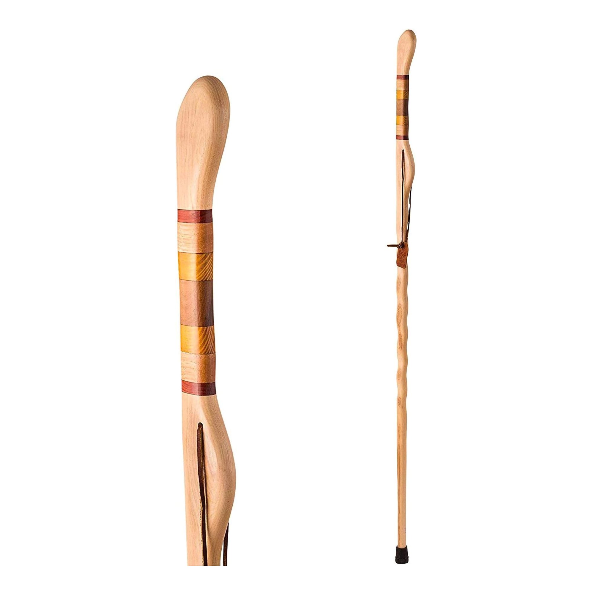 Brazos Twisted Hickory Texas Safari Hitchhiker Handmade Walking Stick, 58-Inch MK 1229048