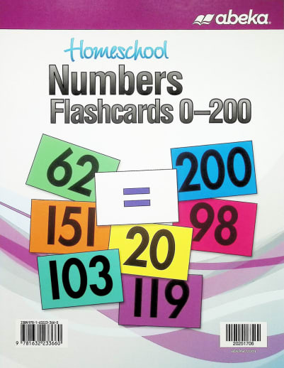Abeka Number Flashcards (0-200)