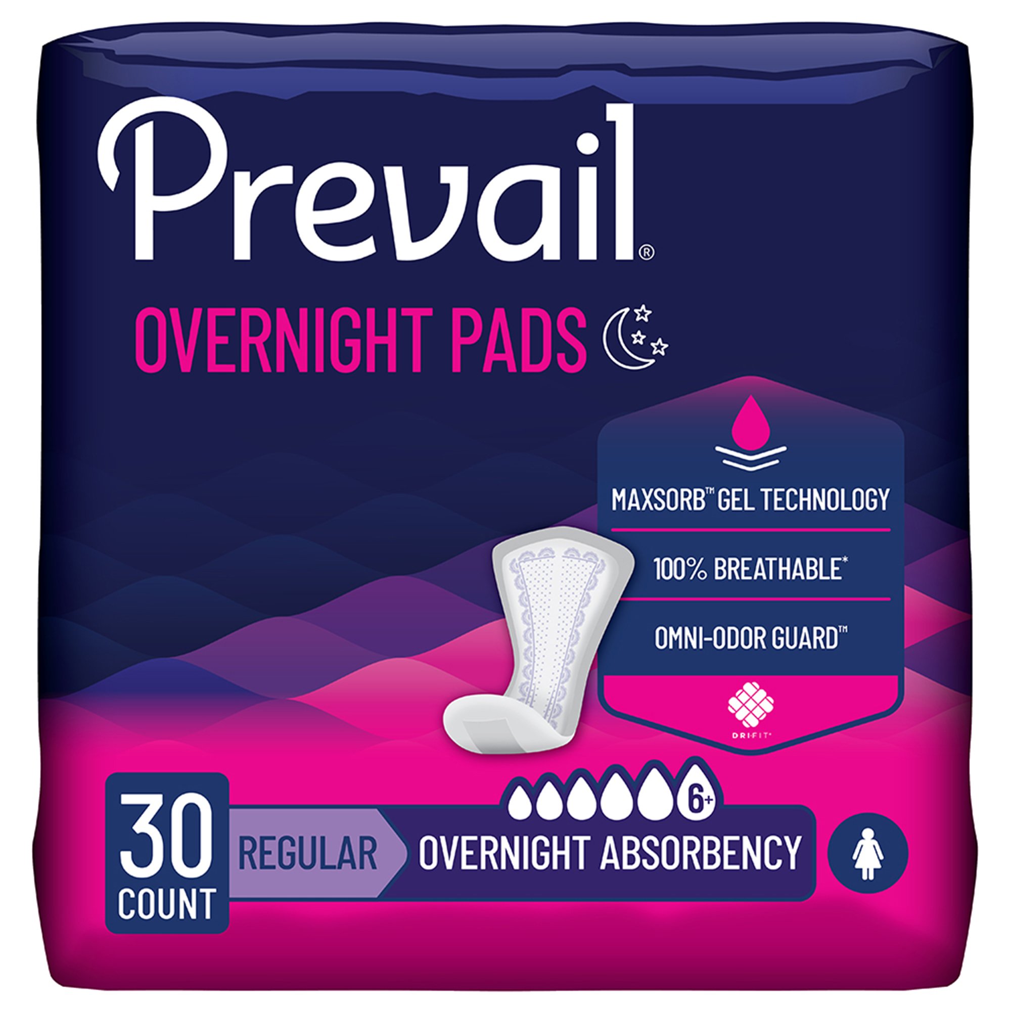 Prevail Daily Pads Overnight Bladder Control Pad, 16-Inch Length MK 1041815