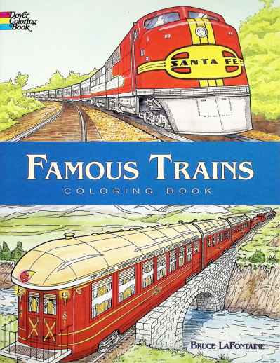 Famous Trains Coloring Book