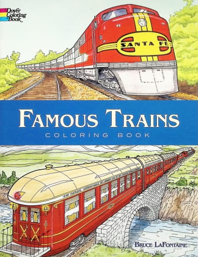 Famous Trains Coloring Book