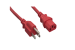 Power Cord, 5-15P to C13, 3 ft,  18AWG, Red