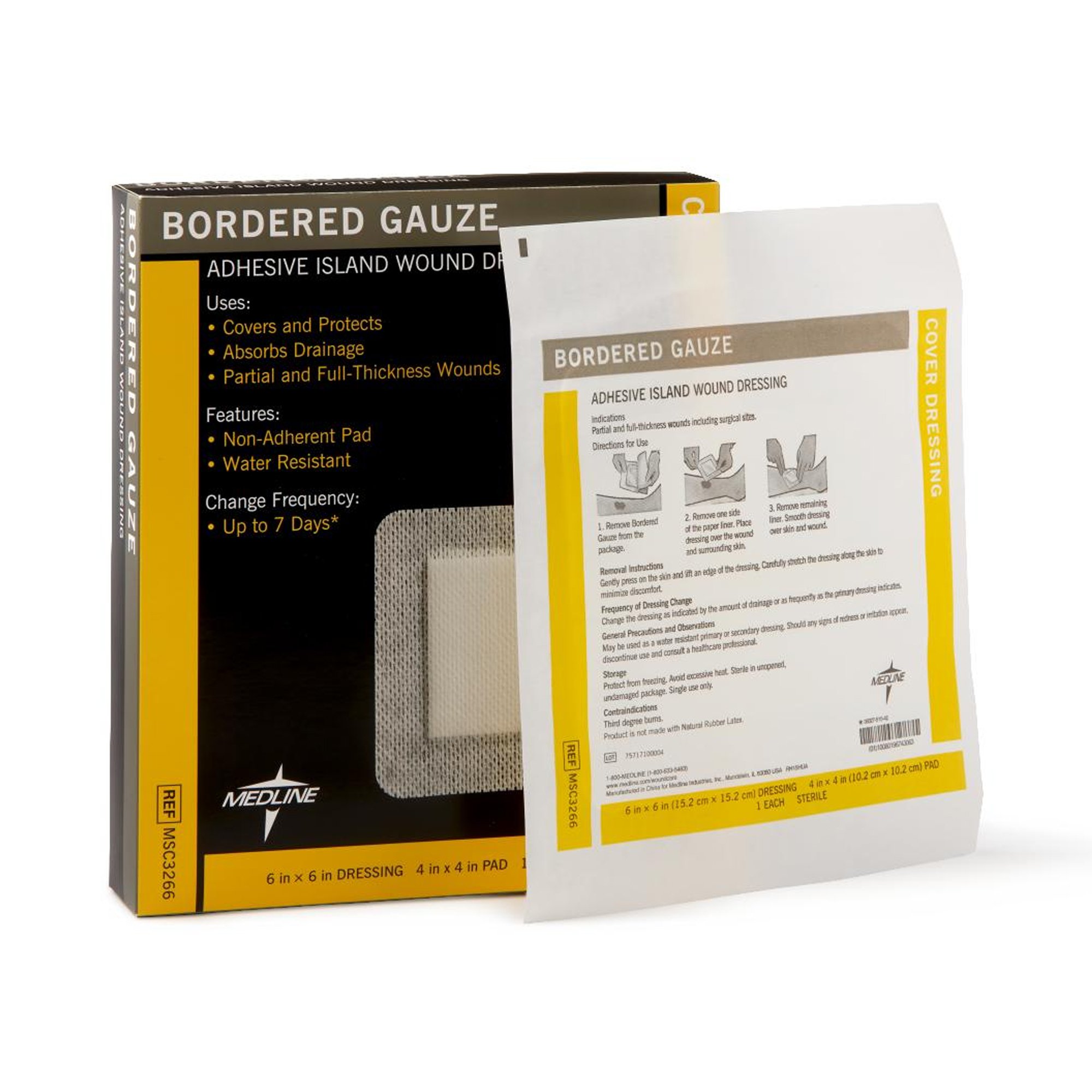 Medline White Island Dressing, 6 x 6 Inch MK 769438