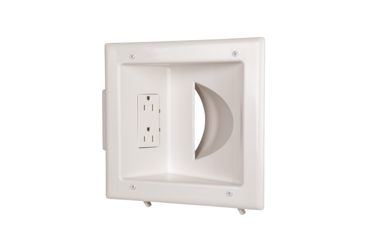 Recessed Media Box II w/ 15 Amp/125 Volt Duplex Receptacle, ETL