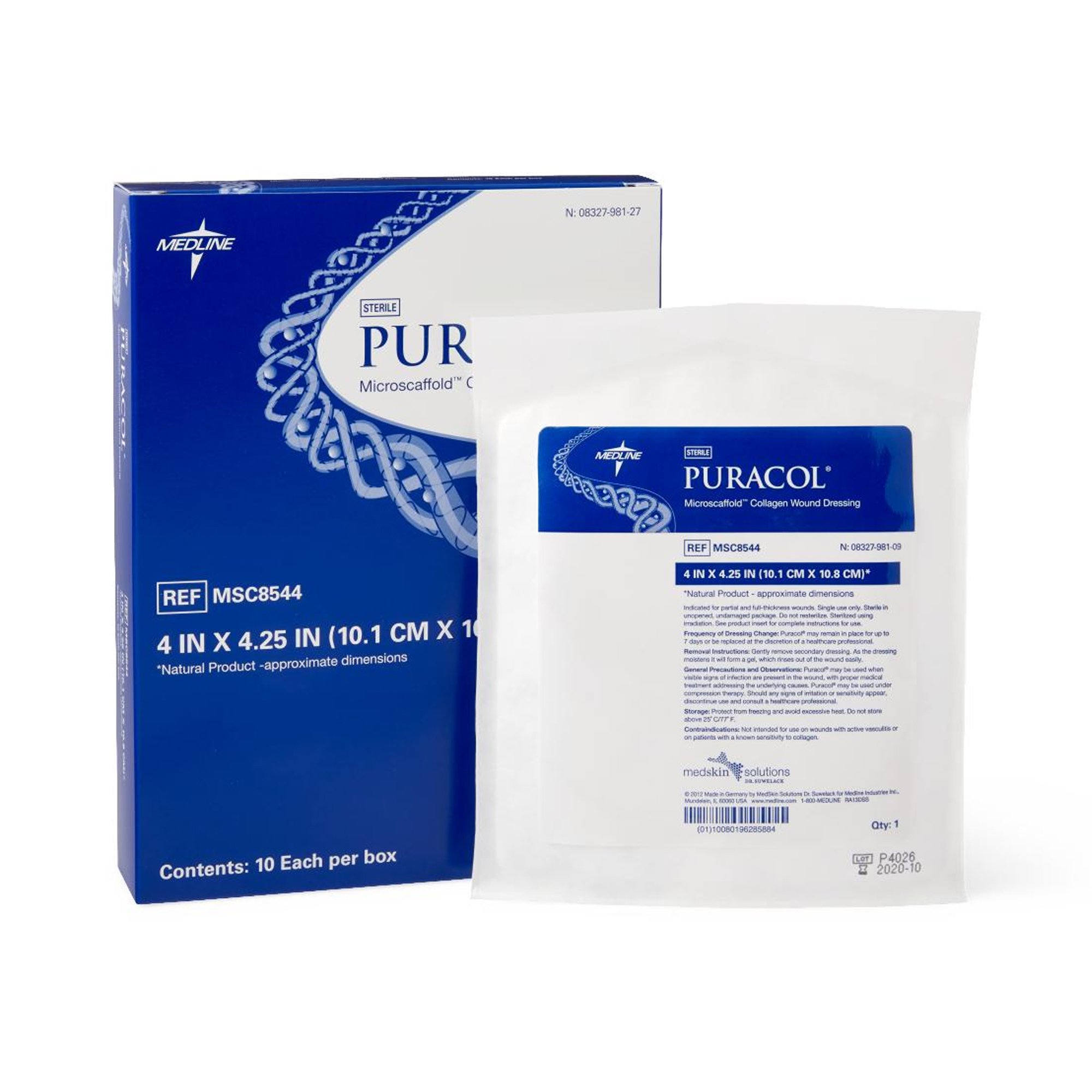 Puracol Collagen Dressing, 4 x 4 Inch MK 650954