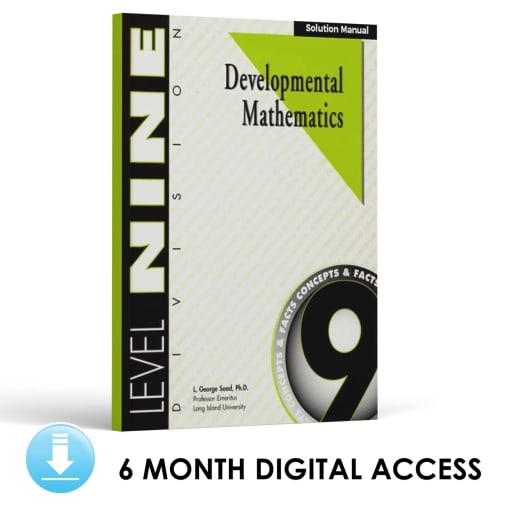 Developmental Math: Level 9 Solution Manual | Division: Concepts and Facts (6 Month Access)