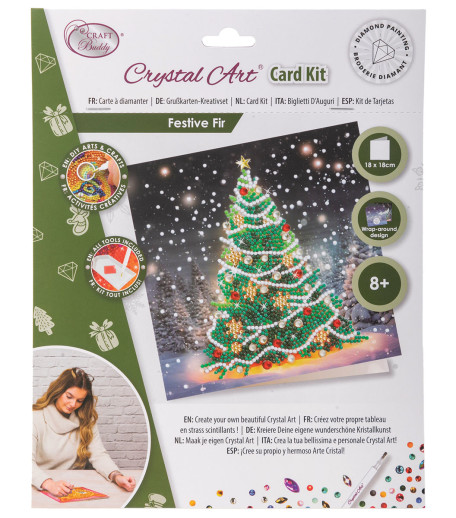 Crystal Art Card Kit: Festive Fir