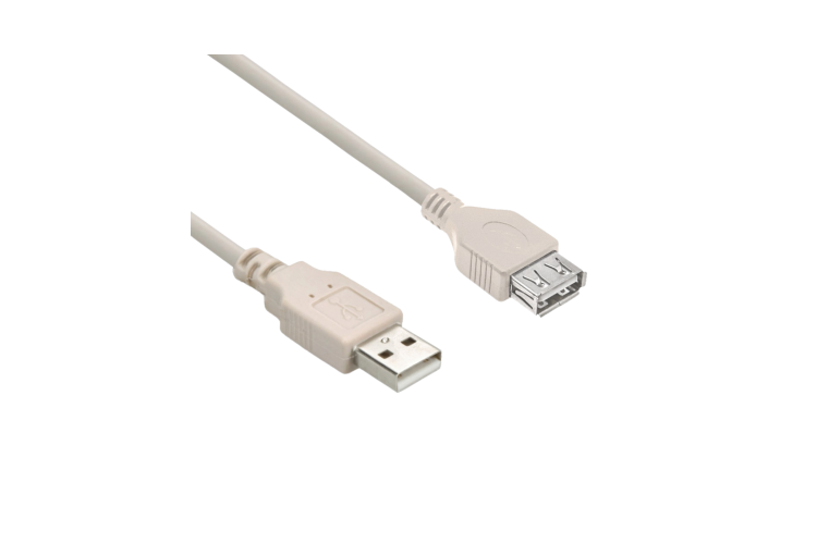 15Ft A M/F USB2.0 Extension Cable Ivory