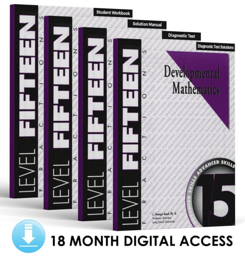 Developmental Math: Level 15 E-Book Set | Fractions: Advanced Skills (18 Month Access)